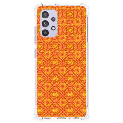 Samsung Galaxy A32 4G | A32 5G Enterprise Editie Doorzichtige Silicone Hoesje Batik Oranje