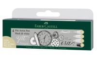 Faber Castell fc-167151 tekenstift faber-castell set pitt artist pen zwart en wit - thumbnail