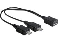 Delock 65440 Kabel USB micro-B female > 2 x USB micro-B male 20cm - thumbnail