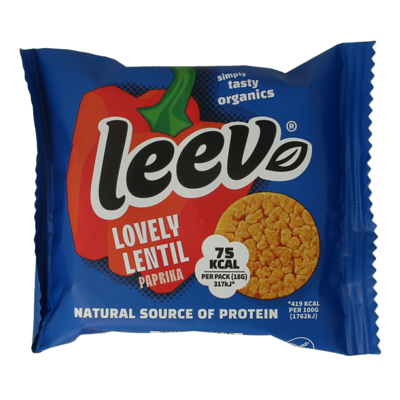Leev Lovely lentil cakes paprika bio 18 Gram