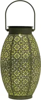 Anna's Collection Solar lantaarn metaal sage groen 24 x 13 cm, kleur: Sage green - thumbnail