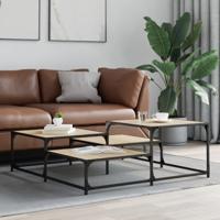 Salontafel 107x107x40 cm bewerkt hout sonoma eikenkleurig - thumbnail