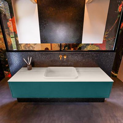 Badkamermeubelset Mondiaz Erin 150 cm met 1 Lade met RIDGE Wastafel Midden Linen Zonder Kraangaten Greeploos Mat Smag Badkamermeubelset Mondiaz Erin 150 cm met 1 Lade met RIDGE Wastafel Midden Linen Zonder Kraangaten Greeploos Mat Smag