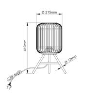 Brilliant Woodrow 93775/20 Tafellamp E27 60 W Lichtbruin - thumbnail