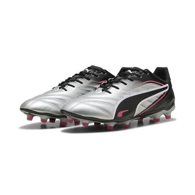 PUMA King Pro Gras / Kunstgras Voetbalschoenen (MG) Zilver Zwart Roze PUMA King Pro Gras / Kunstgras Voetbalschoenen (MG) Zilver Zwart Roze