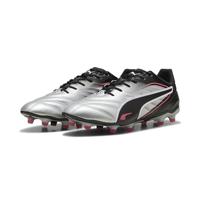 PUMA King Pro Gras / Kunstgras Voetbalschoenen (MG) Zilver Zwart Roze - thumbnail