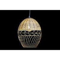 Plafondlamp DKD Home Decor Metaal Wit Lichtbruin Rotan 50 W (30 x 30 x 38 cm) - thumbnail