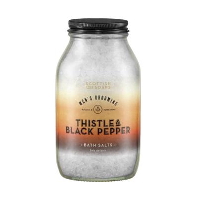 Scottish Fine Soaps Men's Grooming Thistle & Black Pepper Relaxing Mineral Soak Badzout 500gr