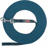 TRIXIE HONDENRIEM SLEEPLIJN MET RUBBER ANTI SLIP PETROL BLAUW L/XL 15 MTR X 1,7 CM - thumbnail
