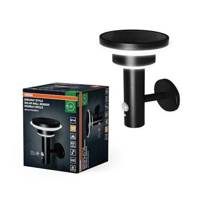 OSRAM HOMELIGHTING ENDURA Style Solar Wall Sensor Double Circle 6W Black 4099854455506 LED-buitenlamp (wand) OSRAM HOMELIGHTING ENDURA Style Solar Wall Sensor Double Circle 6W Black 4099854455506 LED-buitenlamp (wand)