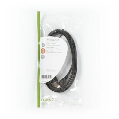 USB 2.0-Kabel | A Male - Mini 5-Pins Male | 2,0 m | Zwart