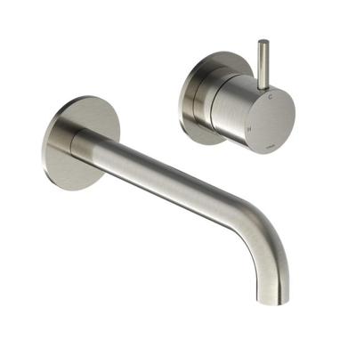 Hotbath Cobber Wastafelkraan inbouw - 18 cm uitloop - geborsteld nikkel CB105EXT18GN HBCB105