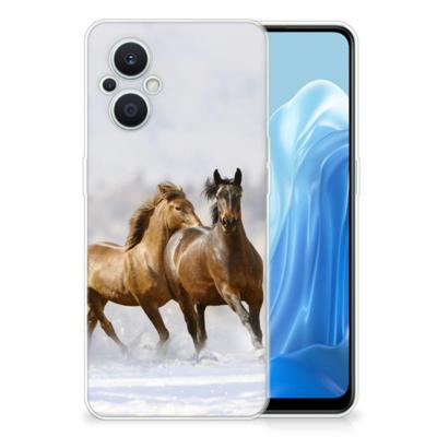 OPPO Reno8 Lite TPU Hoesje Paarden OPPO Reno8 Lite TPU Hoesje Paarden