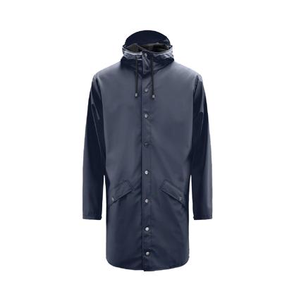 Rains Long Jacket Fietsjas - Blauw