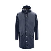 Rains Long Jacket Fietsjas - Blauw - thumbnail