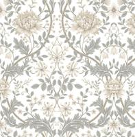Dutch Wallcoverings British Heritage Bloem Wit/- Beige - thumbnail