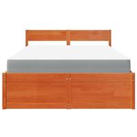 Bed met lades en matras massief grenenhout wasbruin 140x190 cm - thumbnail