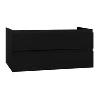 Badkamermeubelset BWS Sally 120 cm Twee Soft-Close Lades Mat Zwart - thumbnail