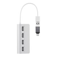 T'nB TNB HUBUSB4ALU USB-A & USB-C hub van aluminium naar 4 x USB-A - thumbnail
