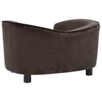 VidaXL Hondenbank 69x49x40 cm pluche bruin - thumbnail