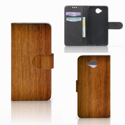 Microsoft Lumia 650 | Book Style Case | Donker Hout