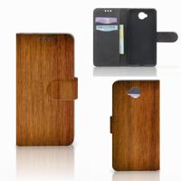 Microsoft Lumia 650 | Book Style Case | Donker Hout - thumbnail