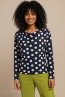 Studio Anneloes Fleur Polkadot Top 13493 T-shirt Lange Mouw 6914 Darkblue/kit - thumbnail