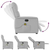 Massagestoel elektrisch verstelbaar stof wolk grijs - thumbnail