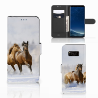 Samsung Galaxy S8 Telefoonhoesje met Pasjes Paarden - thumbnail