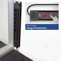 ACT AC2450 Stekkerdoos - 6 Sockets - Aan/Uit - Overspanningsbeveiliging - thumbnail