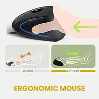 Perixx Vertikal Perimice-513 Ergonomische muis USB Zwart 6 Toetsen Ergonomisch - thumbnail