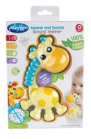 Playgro Squeak And Soothe Natural Teether hangend babyspeelgoed - thumbnail
