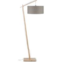 GOOD&MOJO Vloerlamp 'Andes' Bamboe en Eco linnen, 176cm, kleur Donkerbeige - thumbnail