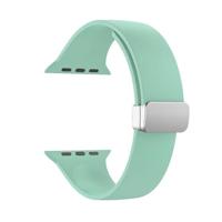 Siliconen bandje - Folding Buckle - Lichtgroen - Geschikt voor Apple Watch 44mm / 45mm / 46mm / 49mm - thumbnail