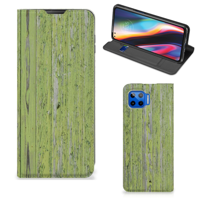 Motorola Moto G 5G Plus Book Wallet Case Green Wood - thumbnail