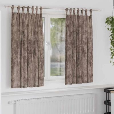 VidaXL Velvet gordijnen 2 pcs cappuccino 175 x 140 cm fluweel