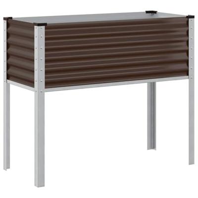 VidaXL Plantenbak bruin 100x45x90 cm staal VidaXL Plantenbak bruin 100x45x90 cm staal