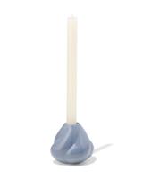 HEMA Kandelaar 9.2x9cm keramiek twist grijs (blauw) - thumbnail