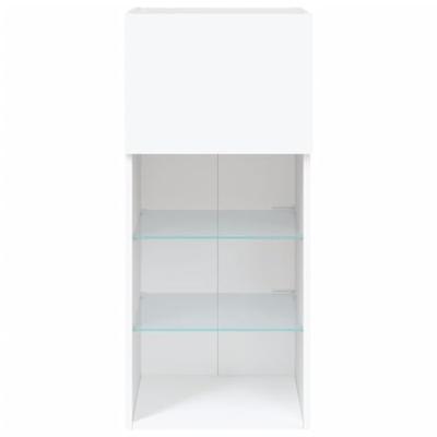 Tv-meubel met LED-verlichting 40,5x30x90 cm wit