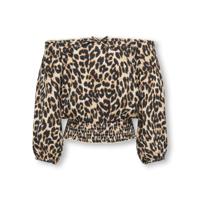 Kids ONLY zomer top meisjes - off shoulder, AOP - zwart - Kogglow - thumbnail