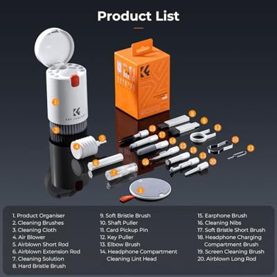K&F Concept 20-in-1 Cleaning Kit voor Smartphone & Camera