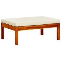 Tuinbank met tafel en voetenbanken massief acaciahout - thumbnail