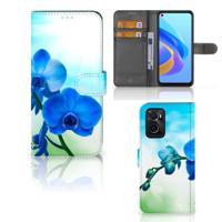 OPPO A76 | A96 Hoesje Orchidee Blauw - Cadeau voor je Moeder - thumbnail