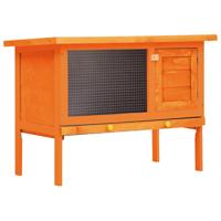 VidaXL Konijnenhok voor buiten met 1 verdieping hout - thumbnail