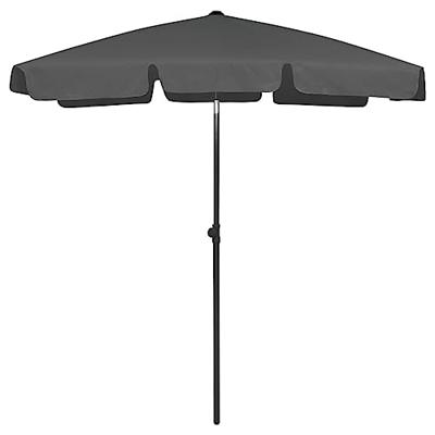 VidaXL Strandparasol 180x120 cm antracietkleurig VidaXL Strandparasol 180x120 cm antracietkleurig