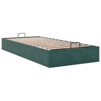 Bedframe zonder matras 100x200 cm fluweel donkergroen - thumbnail