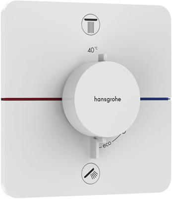 Hansgrohe ShowerSelect Comfort Q thermostaat inbouw voor 2 functies met geïntergreerde zekerheidscombinatie volgens EN1717, mat wit