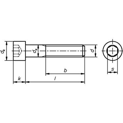 Dresselhaus zylinderschraube "0300" cylindrical with inner6ct 8 x 30mm