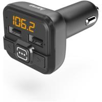 Hama FM Transmitter voor autoradio met AUX, USB en autolader (auto-adapter voor sigarettenaansteker aansluiting met 3,5 mm jack aansluiting en 2 USB-poorten voor USB-stick en voor opladen) zwart - thumbnail