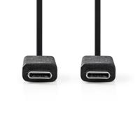 Nedis USB-Kabel | USB 3.2 Gen 2 | USB-C Male naar USB-C Male | 10 Gbps | 1 m | 30 stuks - CCGT64750BK10 CCGT64750BK10 - thumbnail